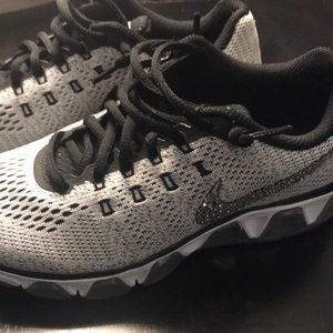 Nike Glitter Kicks size 6 worn once. Custom made